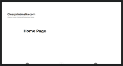 Desktop Screenshot of clearprintmalta.com
